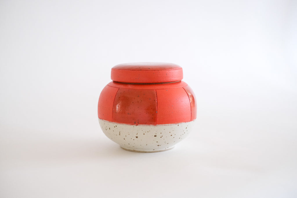 Small Jar in Red two-tone