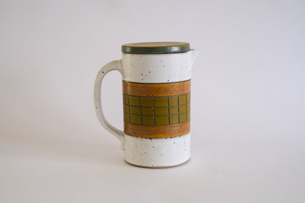 Coffee Carafe in Olive and Mustard