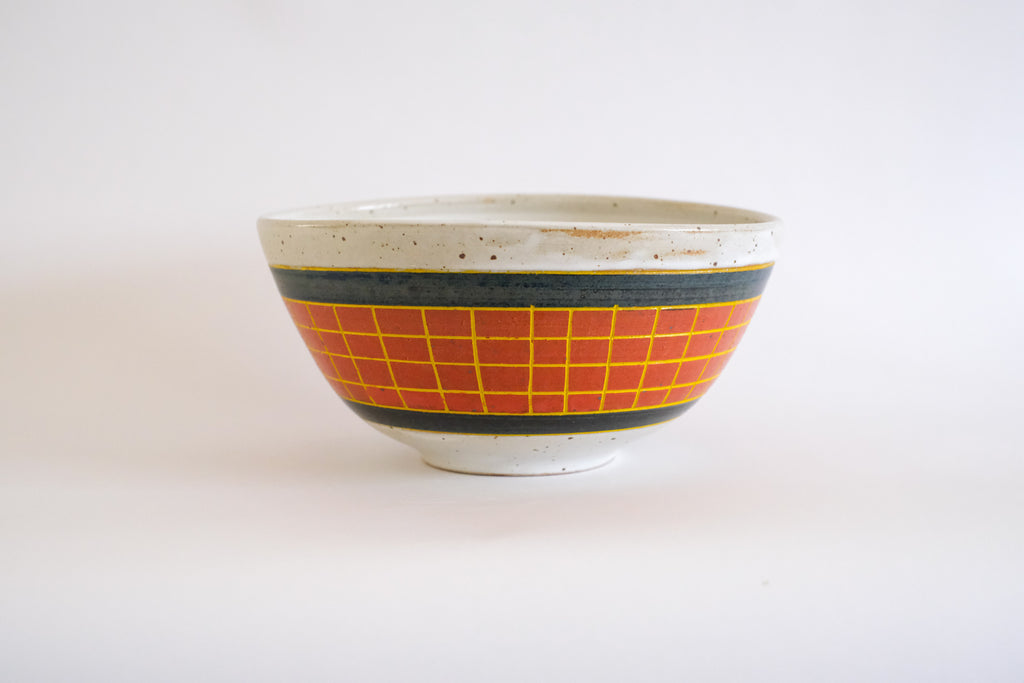Serving Bowl in Red and Navy *Second*