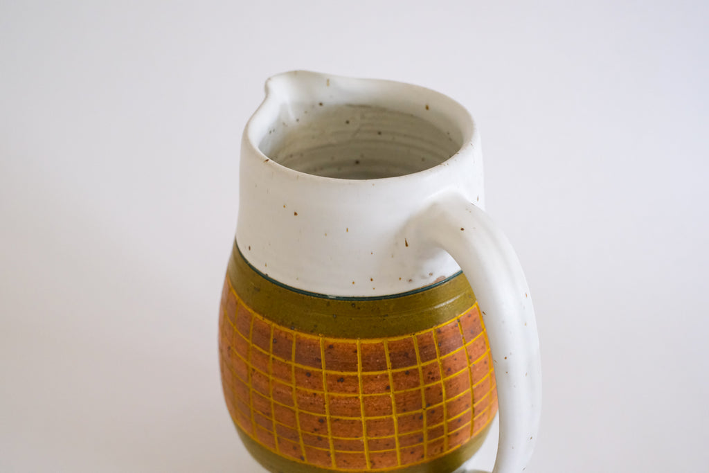 Pitcher in Olive and Pumpkin