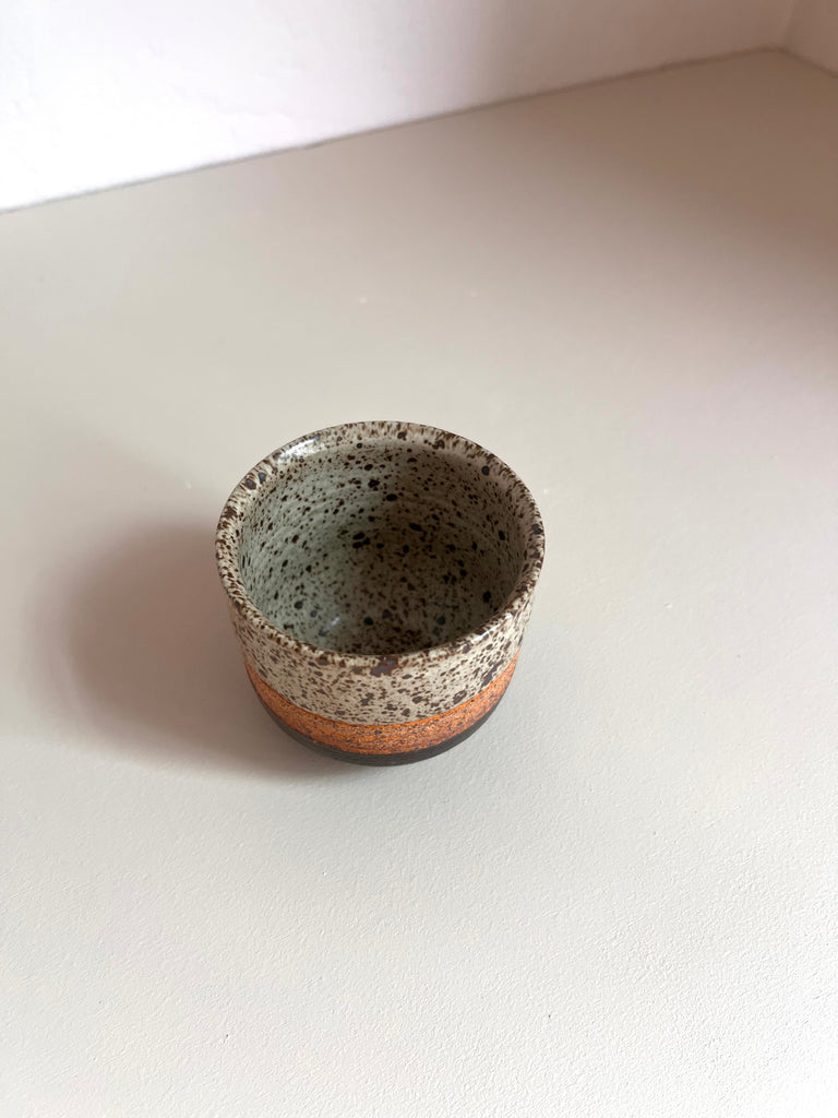 Palm Cup in Hunter Green and Orange Inlay