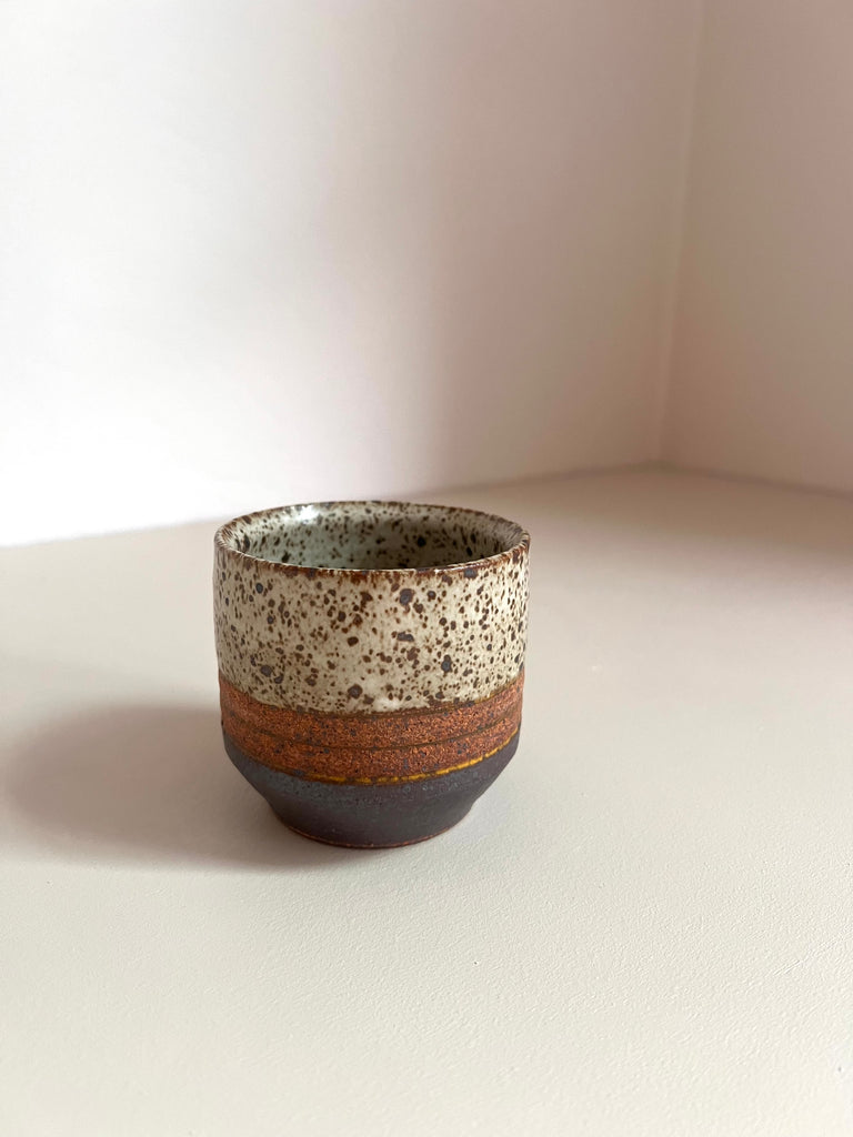 Palm Cup in Cinnamon and Raw Clay