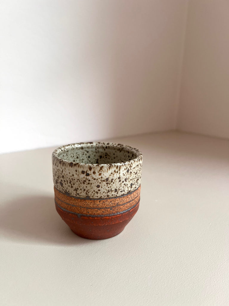 Palm Cup in Red and Raw Clay