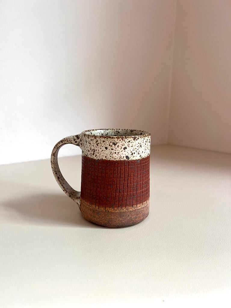 Mug in Red Grid