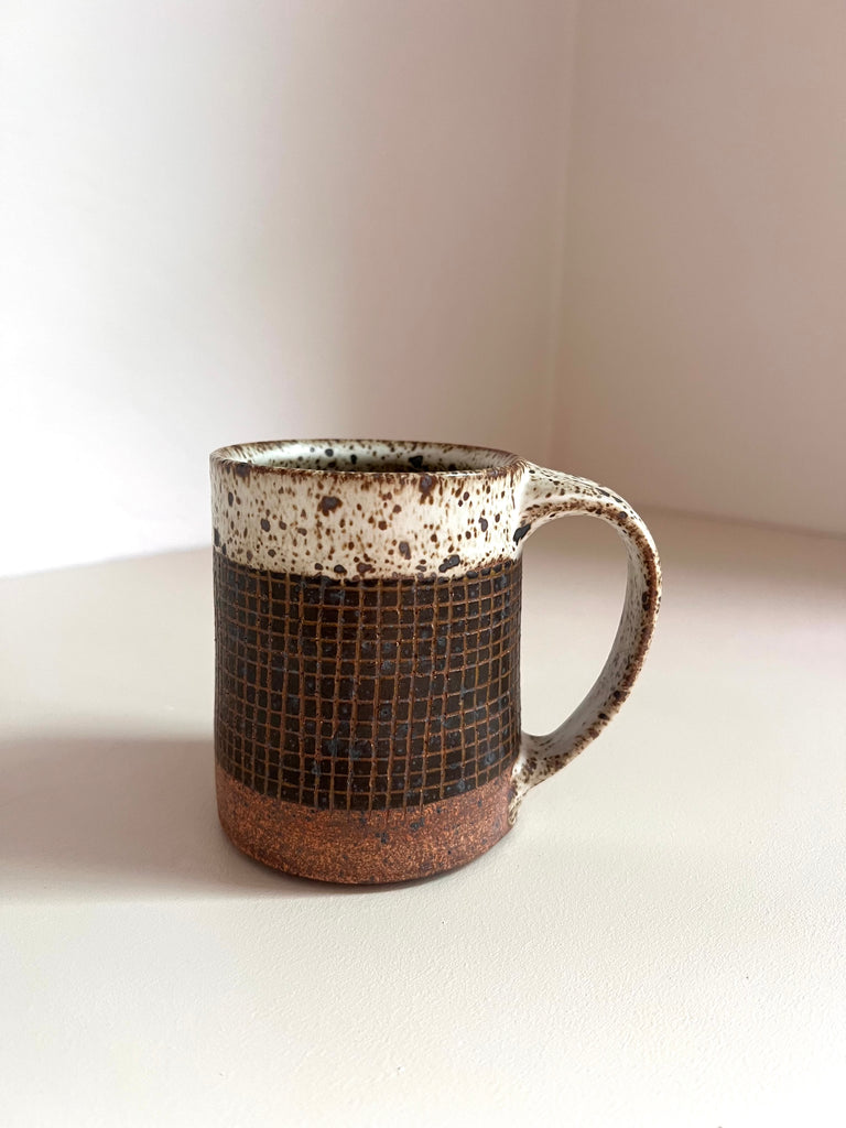 Mug in Hunter Green Grid