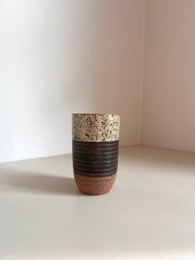 Tall Cup in Hunter Green with Inlay bands