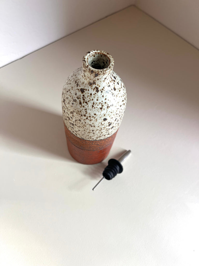 Oil Pourer in Red and Raw Clay