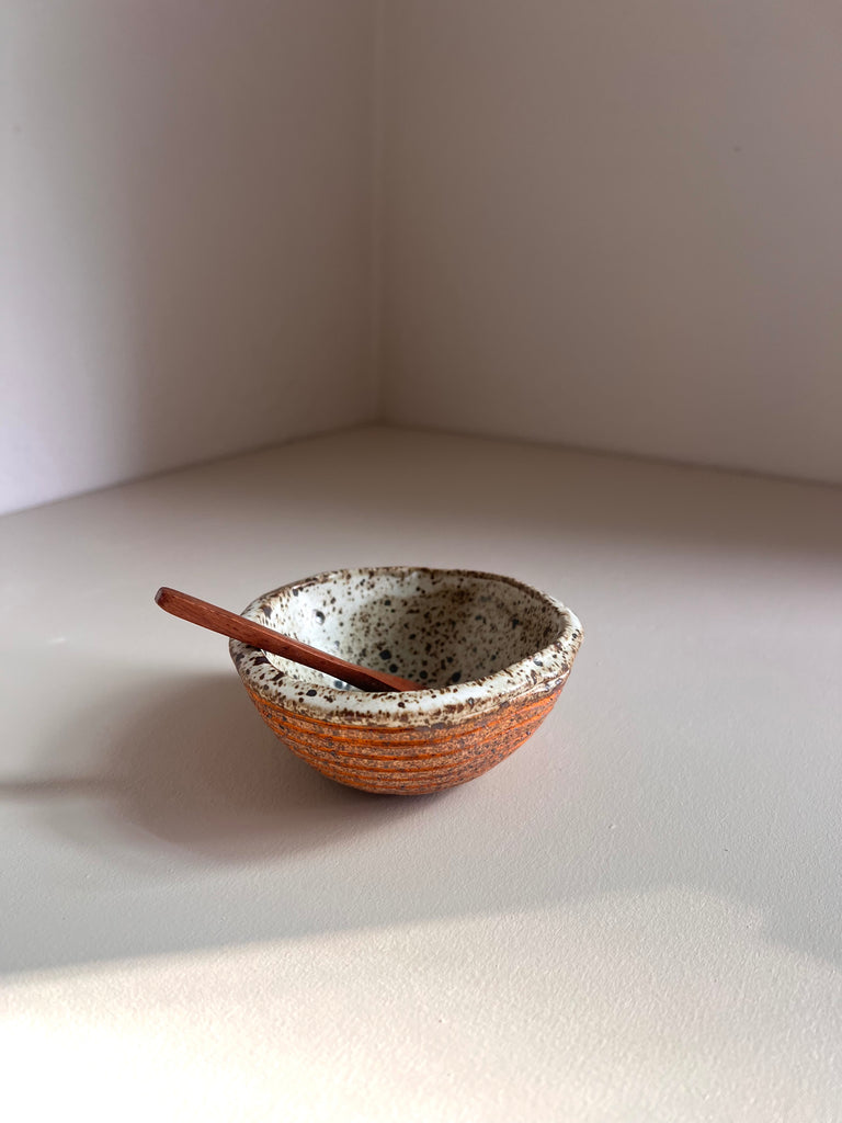 Salt Bowl with Persimmon Inlay Bands