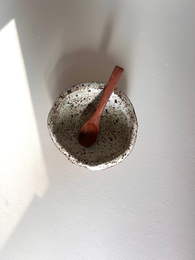 Salt Bowl with Persimmon Inlay Bands
