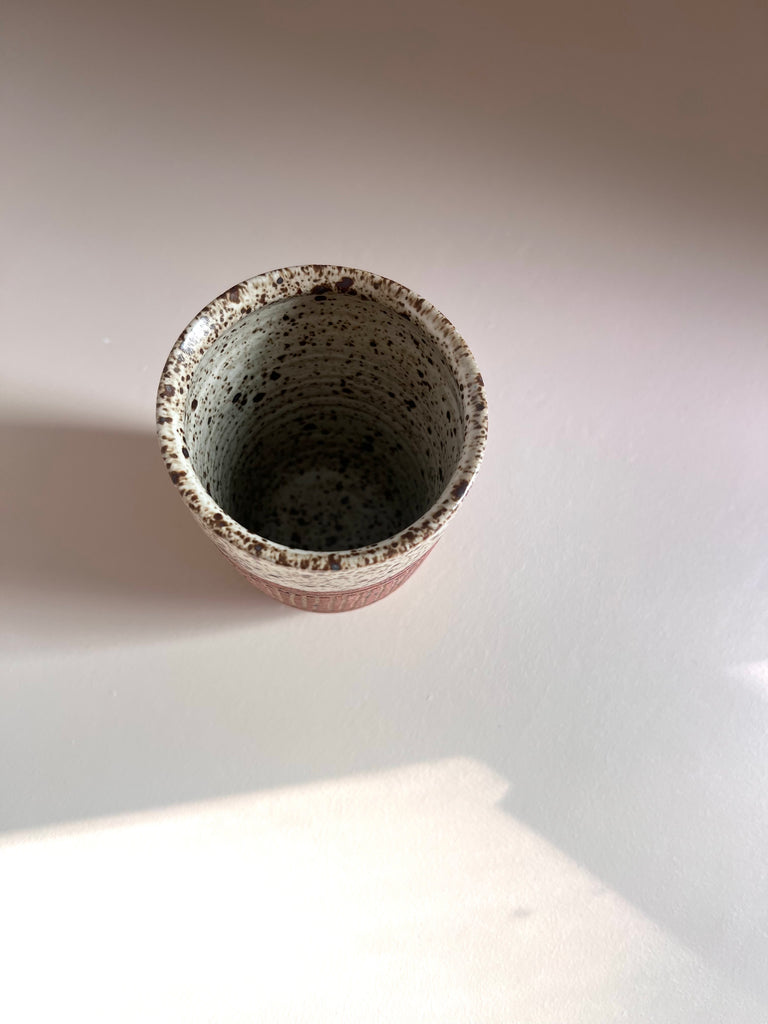 Tall Cup in Mauve with Inlay