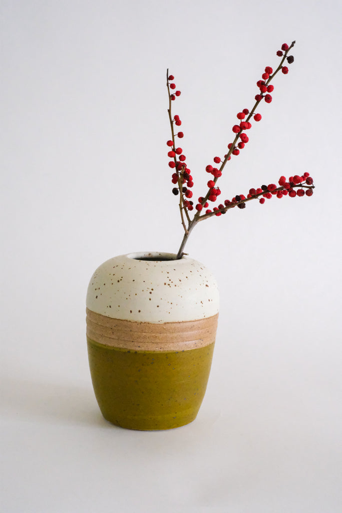 Simple Vase in Olive