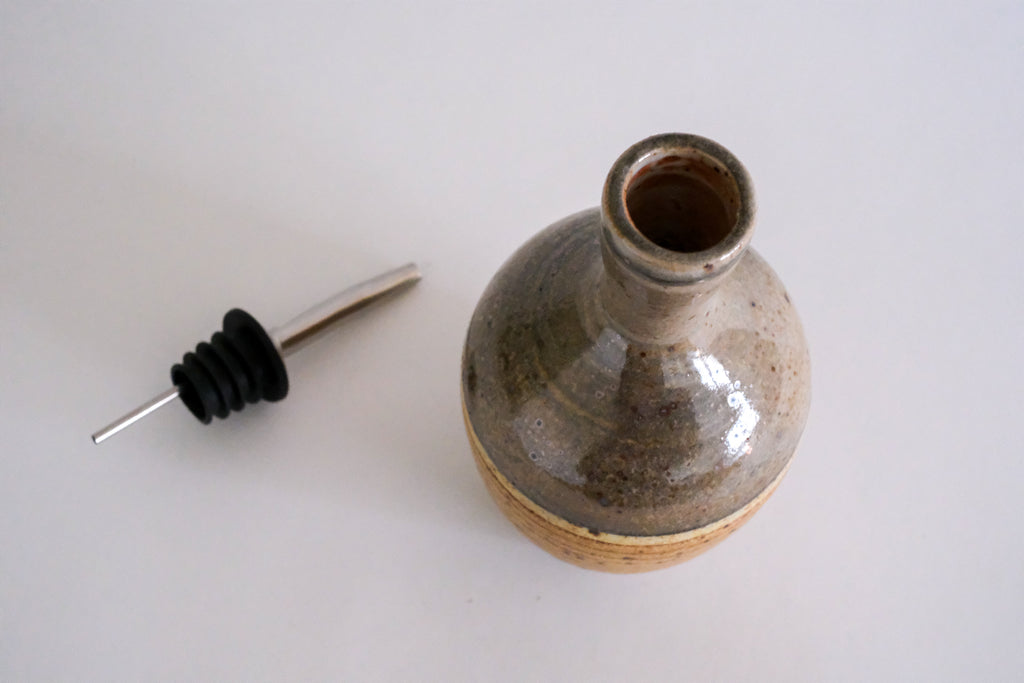 Small Shino and Sand Oil Pourer