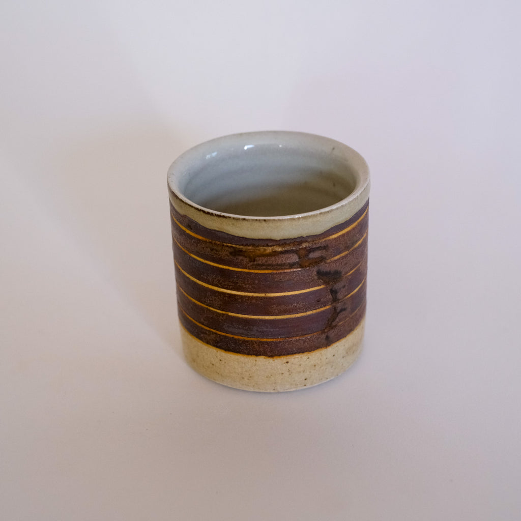 Whiskey Tumbler in Cinnamon and Carving