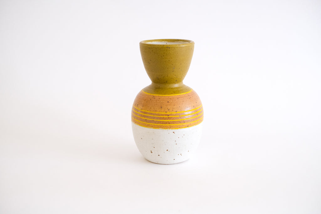 Vase in Olive and Mustard