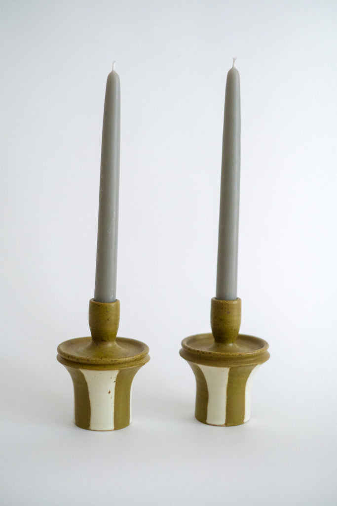 Candle Holders in Vertical Stripes