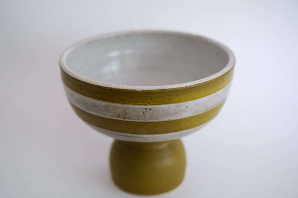 Footed Bowl- Stripes *second*